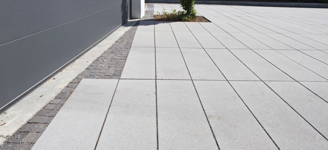yard entrance modern green planting