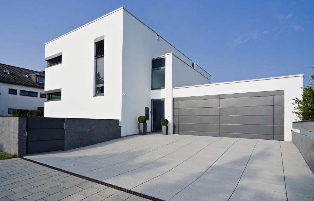 garage house modern driveway