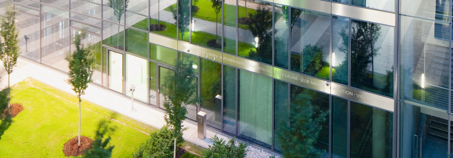 facade planted entrance tower