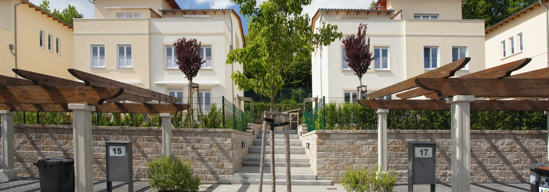 outdoor area stairs planted