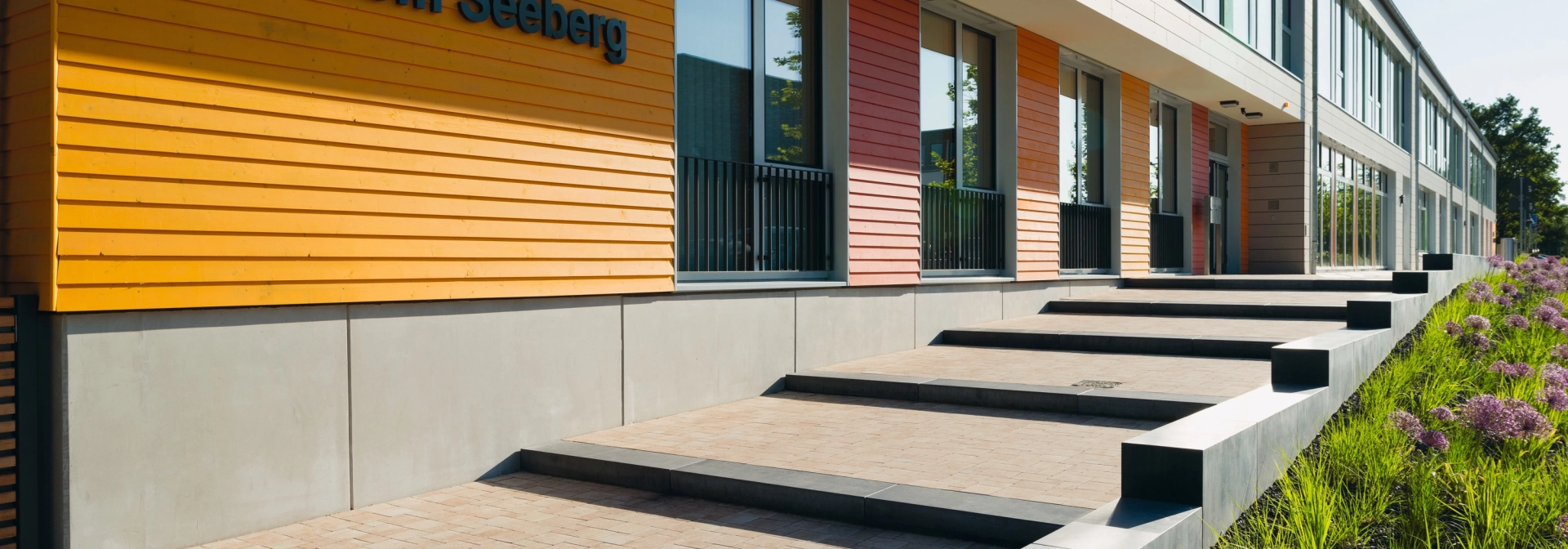 modern elementary school entrance