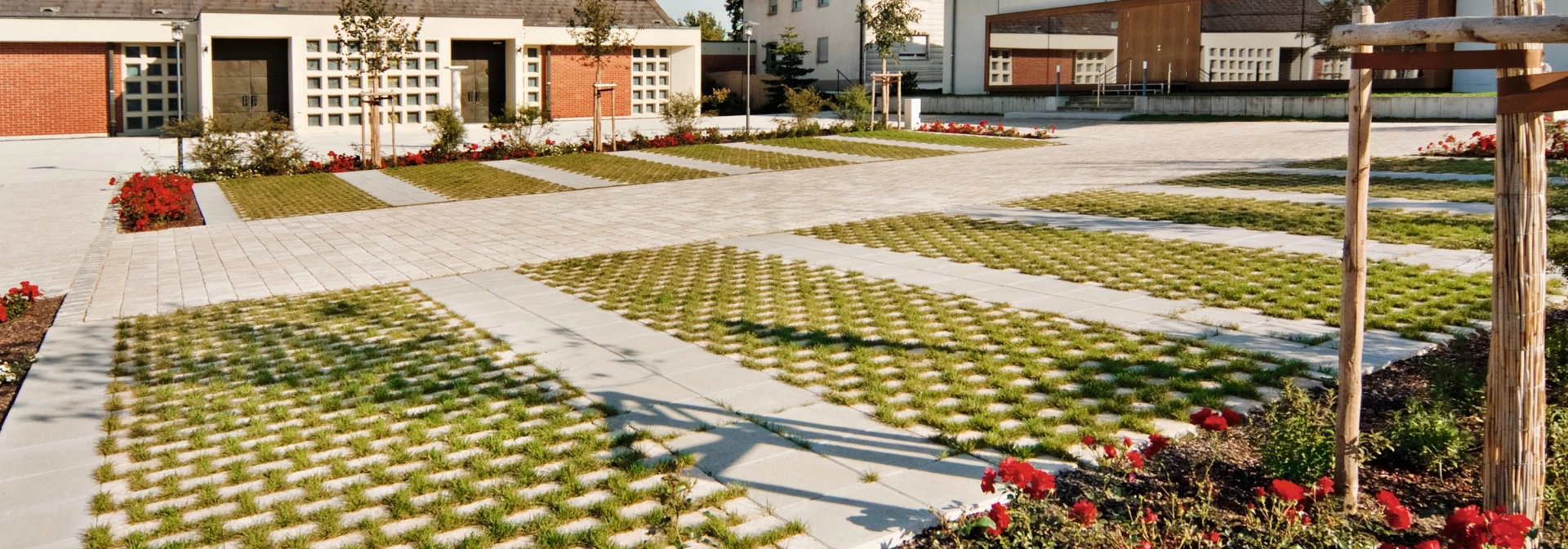 church parking lot planted