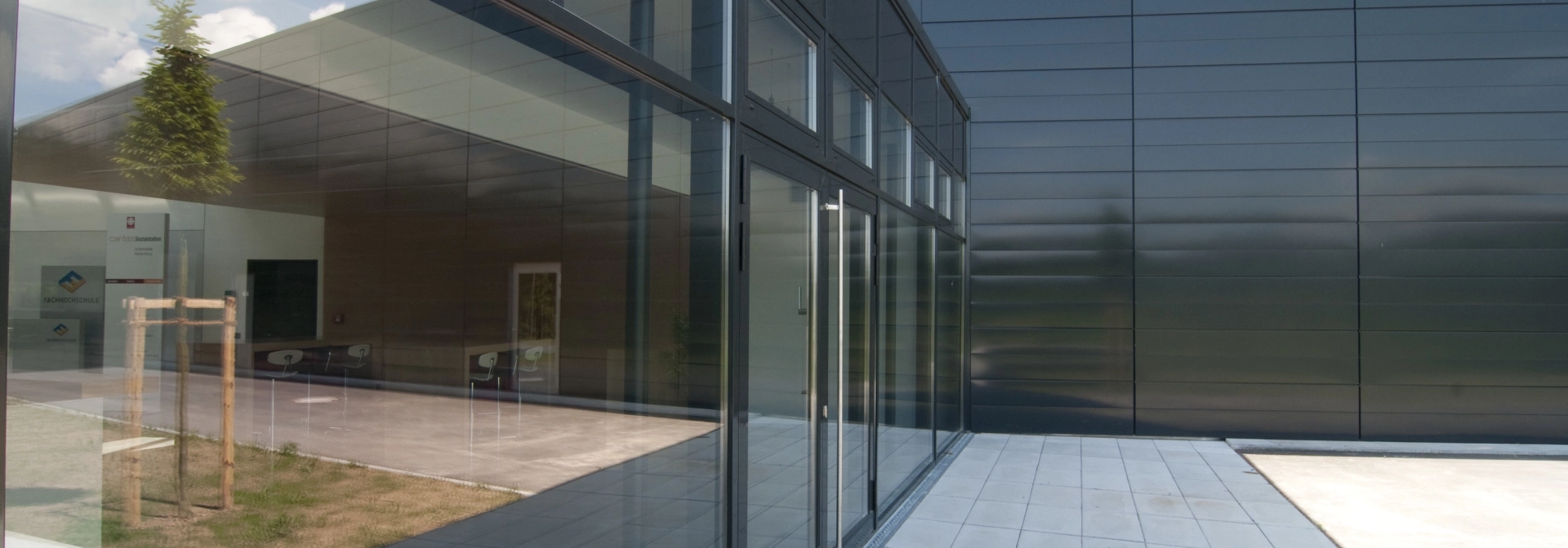 terrace factory modern entrance