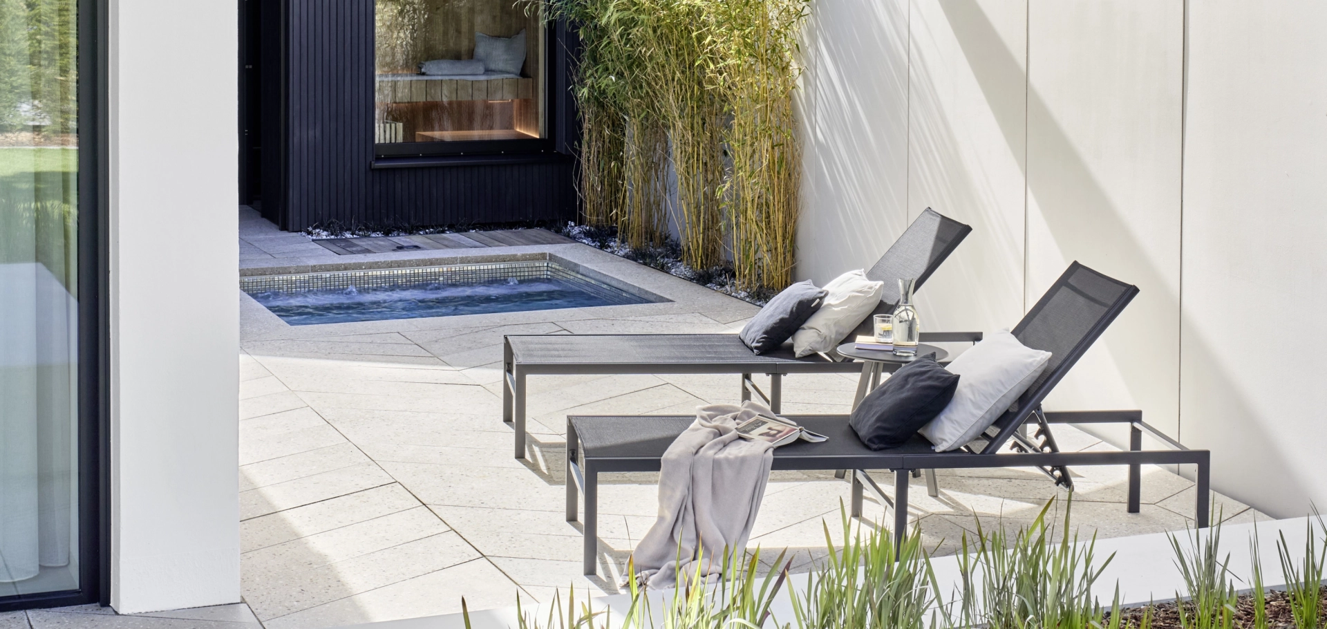 Modern terrace garden