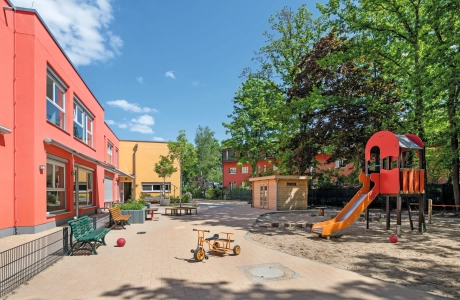 daycare center playground planted