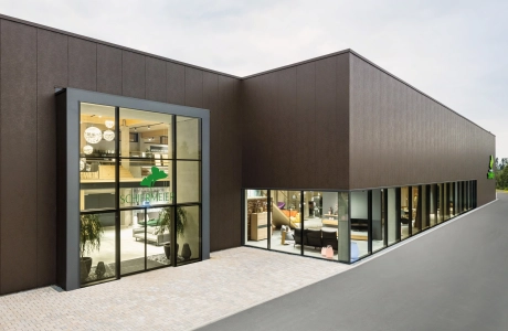 modern furniture store entrance