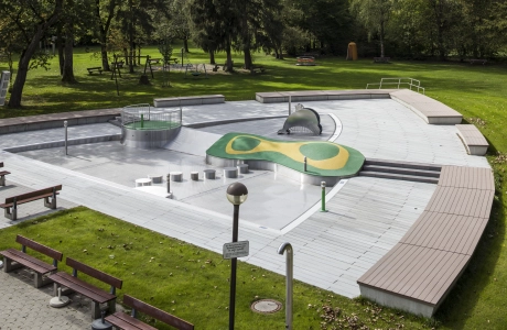 outdoor pool meadow water pool