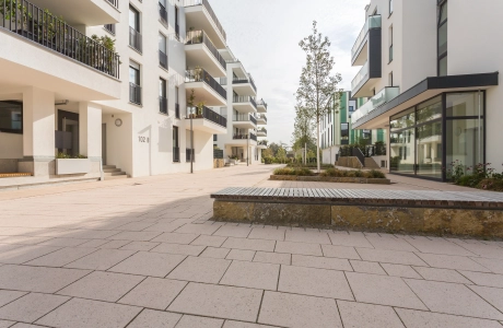 residential areas planted path
