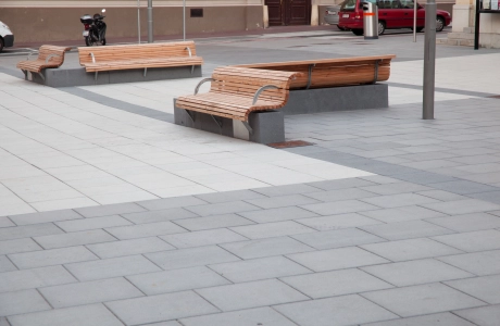 church forecourt bench
