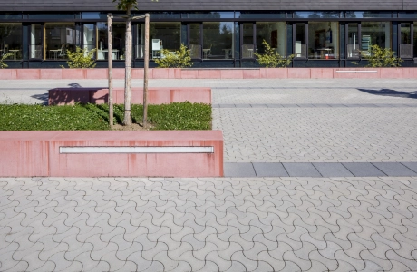 campus planted vocational school modern