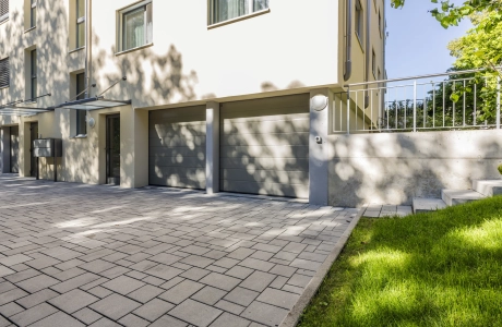 garage courtyard entrance residential building