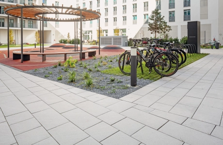 building courtyard planted hotel apartment office