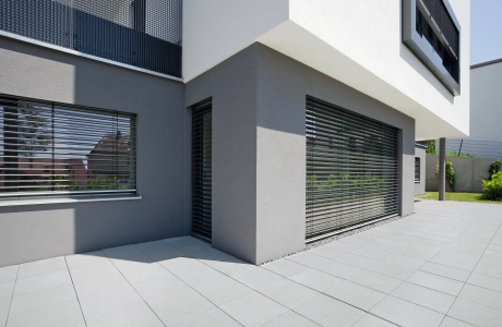modern apartment building terrace
