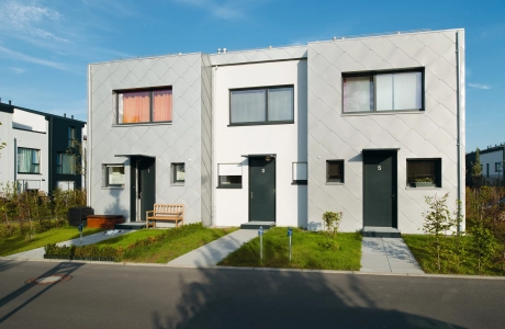 terraced house house entrance stylishly planted
