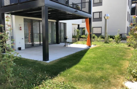residential quarter residential house planted garden family-friendly