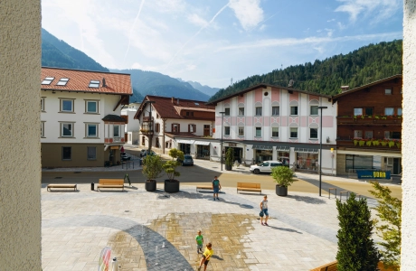 village square traffic-calmed area