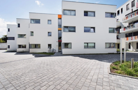 residential complex living space courtyard entrance 