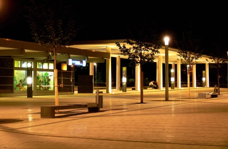 bus station square at night