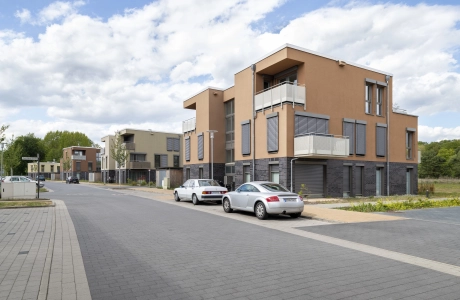 house access road new housing estate traffic areas