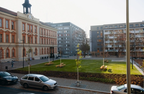square office building park