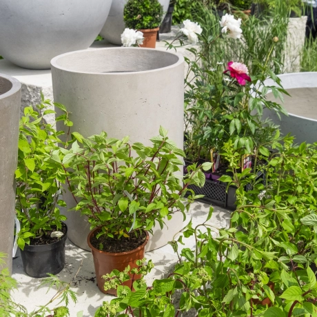 Gravelli-planter, die bepflanzt werden