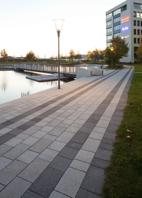 campus water planted high-rise