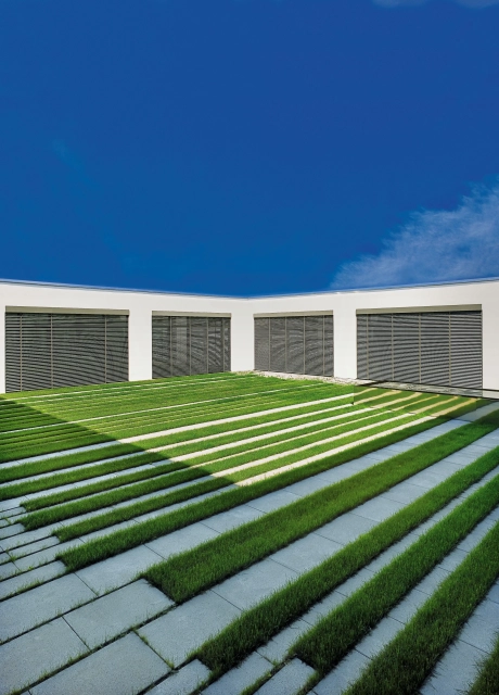 company headquarters modern entrance