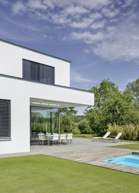 terrace modern lawn glass front