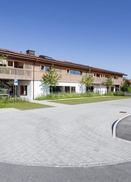 house planted parking lot