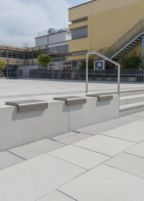 modern school square planted