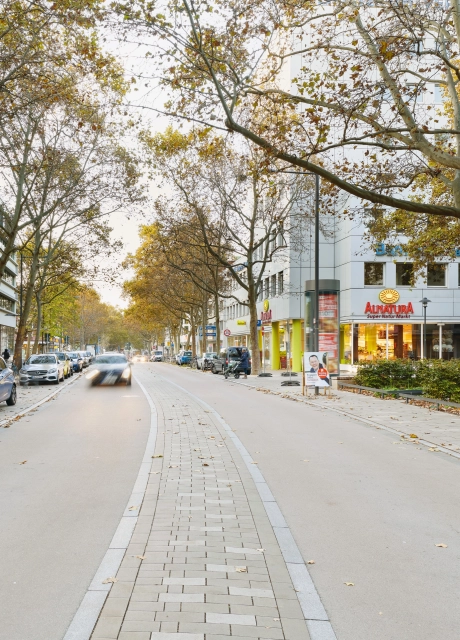 einkaufsstraße bepflanzt großstadt