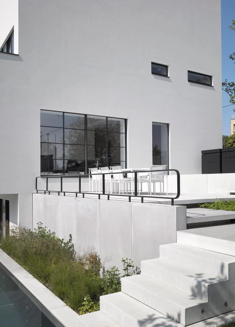 garden villa terrace stairs modern