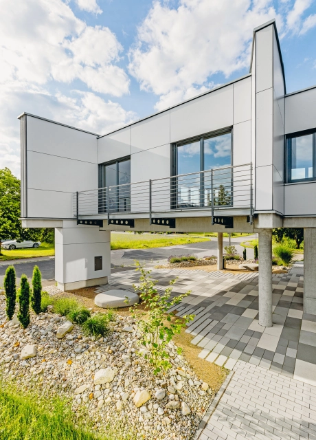 company planted modern business premises