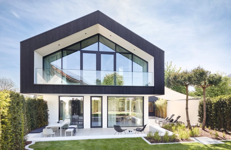 Modern house window terrace