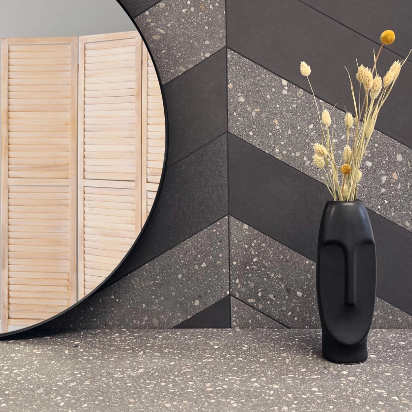 interior wall floor decoration mirror bathrobe