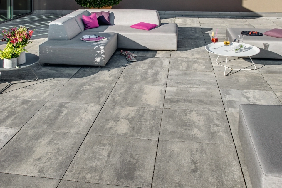 landhotel terrace modern planted