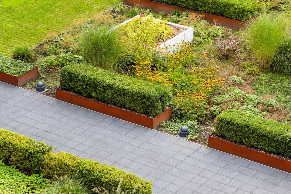 inner courtyard technology center planted