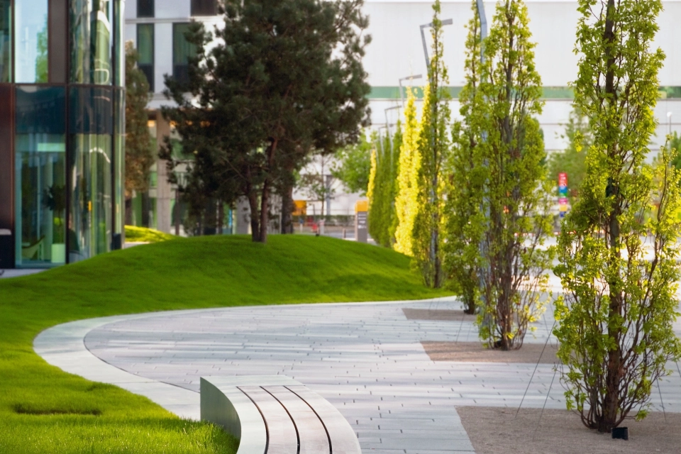 quarter water footpath seating