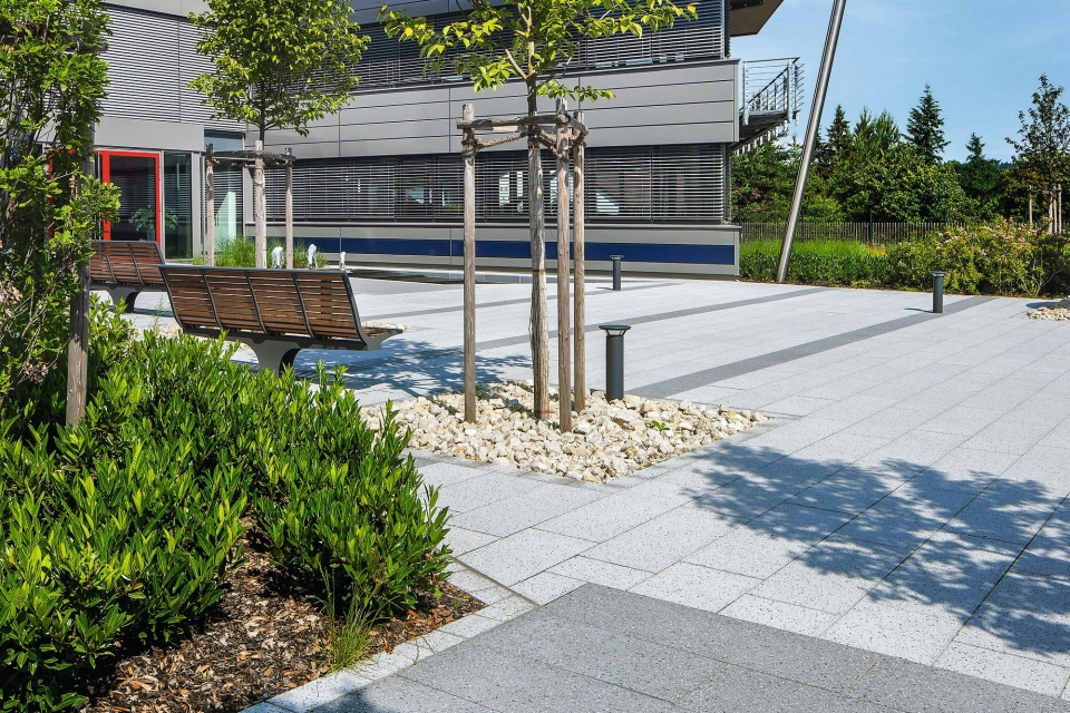 company headquarters place entrance modern