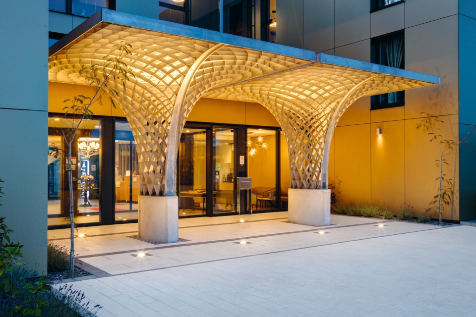 hotel entrance modern