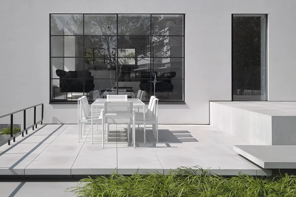 garden villa terrace stairs modern