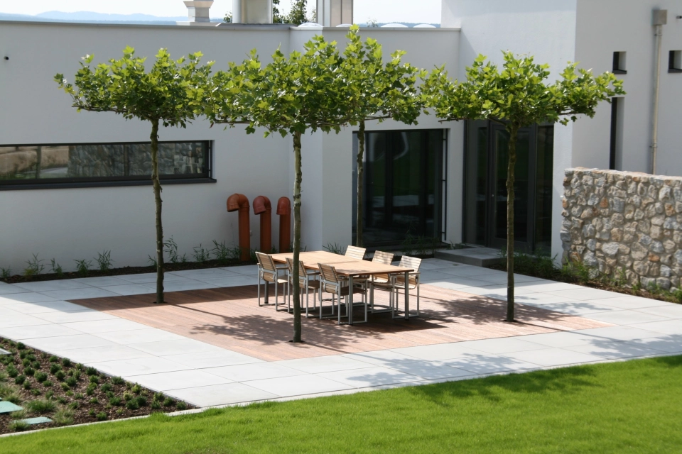 garden terrace villa view