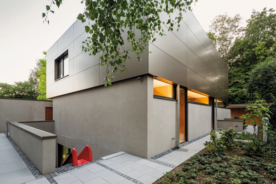 modern villa garden nature