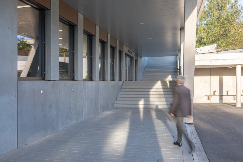 square planted modern natural building