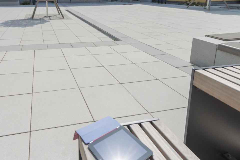 modern school square planted